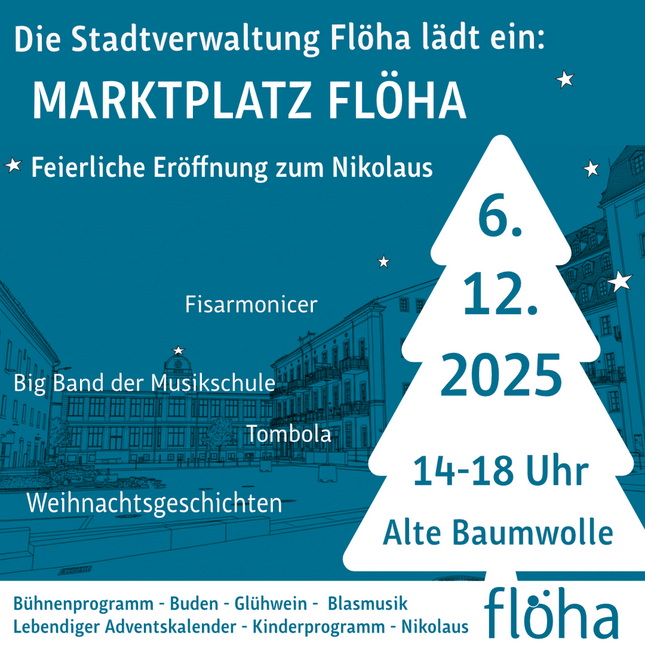 Offizielle, feierliche Eröffnung des neuen Marktplatzes in Flöha